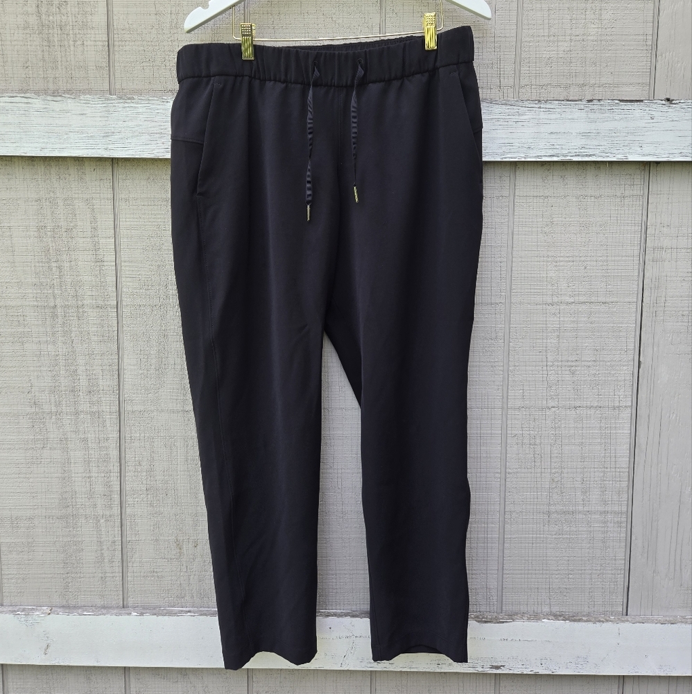 Lululemon Black On The Fly Pant Woven 27" Business Casual Office Pants W5BPMS 12